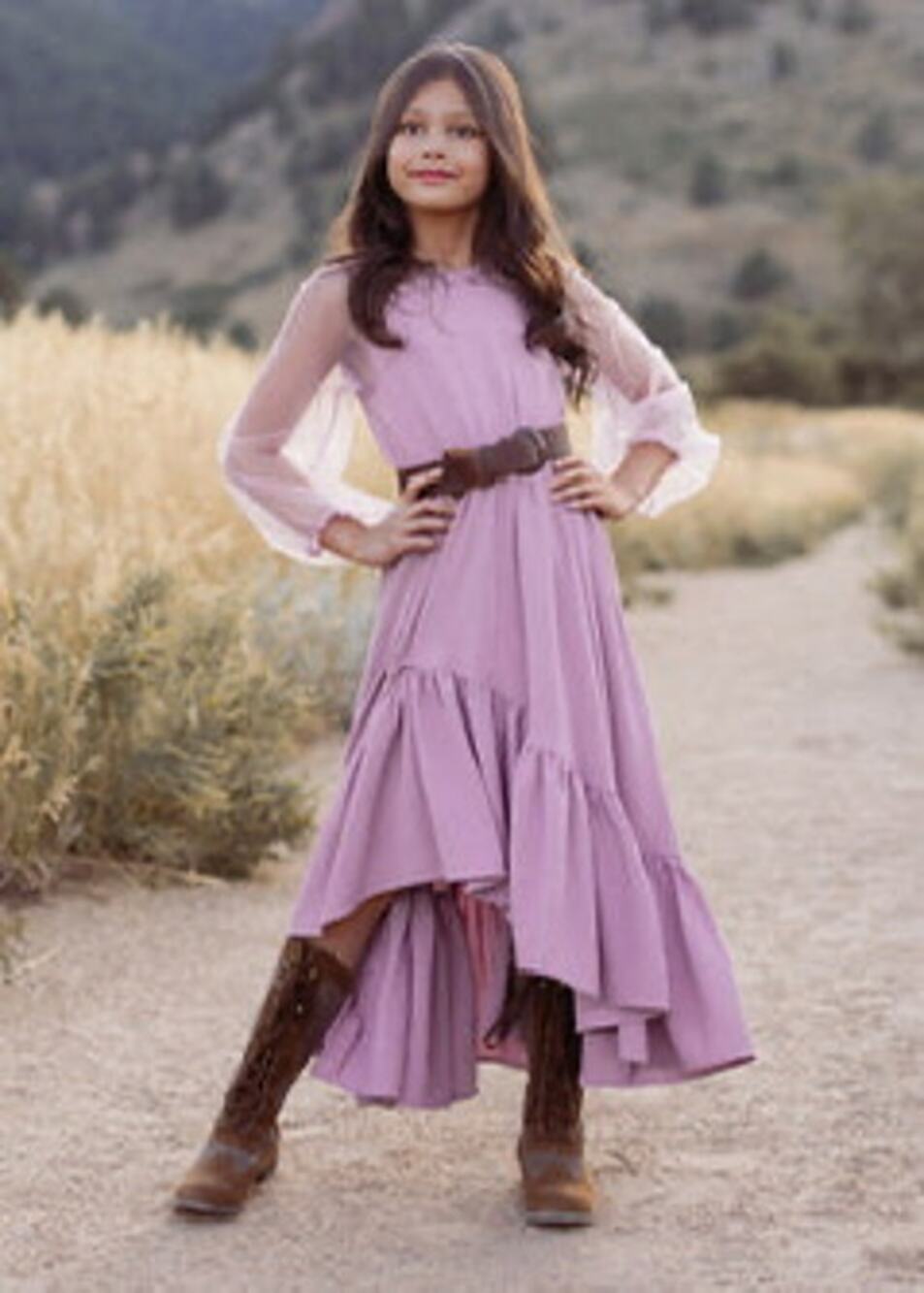Joyfolie Mia Joy Jespyr Dress in Dusty Mauve Girl's Size 6
